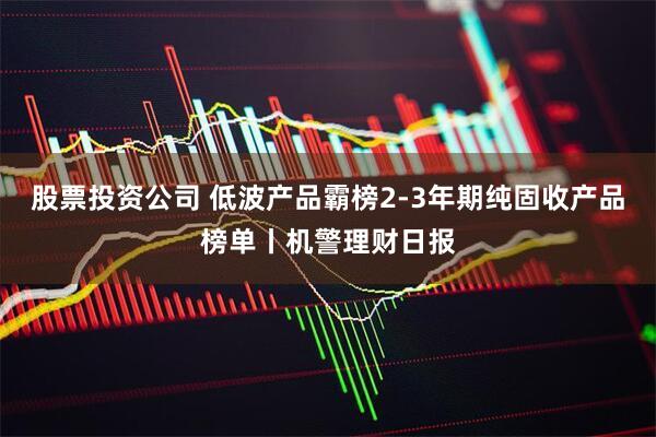 股票投资公司 低波产品霸榜2-3年期纯固收产品榜单丨机警理财日报