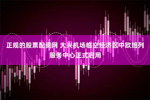正规的股票配资网 大兴机场临空经济区中欧班列服务中心正式启用